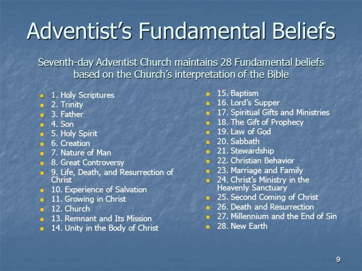 Seventh-day adventist differ from does christianity? how Differences Between